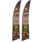 Legend 3m Arcfin Single-Sided Flying Banner - Set Of 2